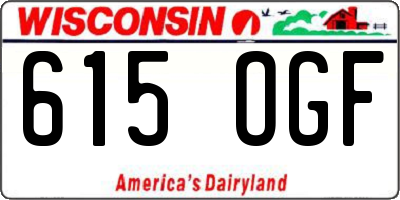 WI license plate 615OGF