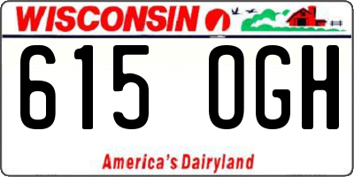 WI license plate 615OGH