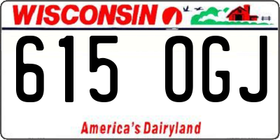 WI license plate 615OGJ