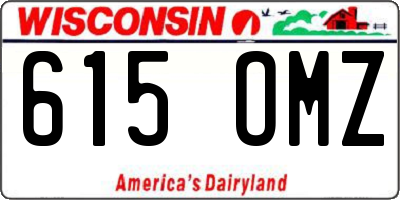 WI license plate 615OMZ