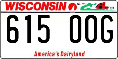 WI license plate 615OOG