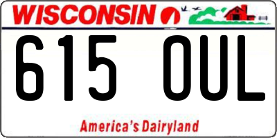 WI license plate 615OUL