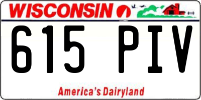 WI license plate 615PIV