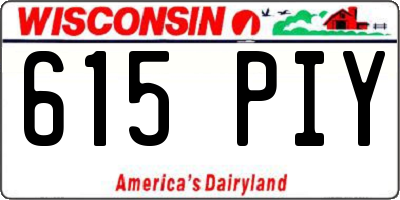 WI license plate 615PIY