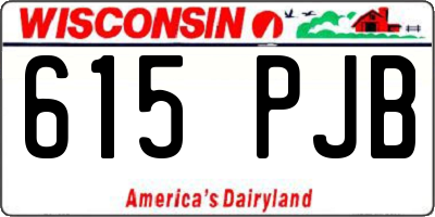 WI license plate 615PJB
