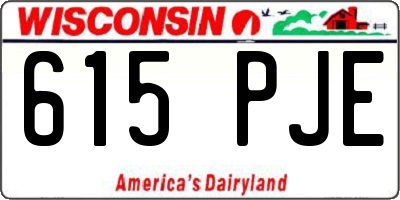 WI license plate 615PJE