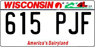 WI license plate 615PJF