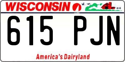 WI license plate 615PJN
