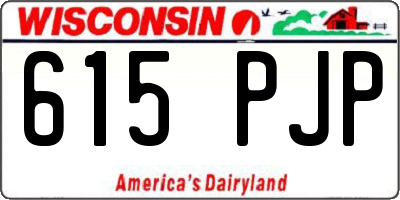 WI license plate 615PJP
