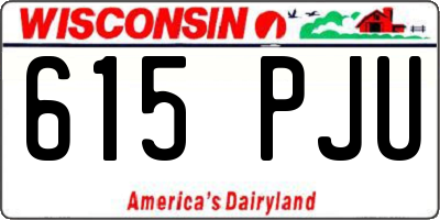 WI license plate 615PJU
