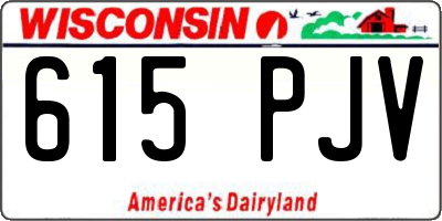 WI license plate 615PJV