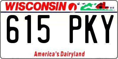 WI license plate 615PKY