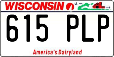 WI license plate 615PLP