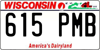 WI license plate 615PMB