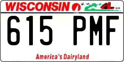 WI license plate 615PMF