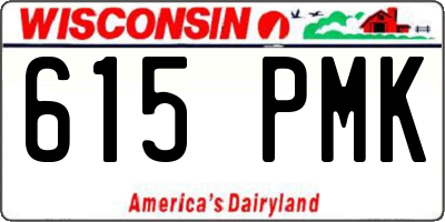 WI license plate 615PMK