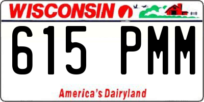 WI license plate 615PMM