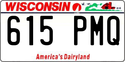 WI license plate 615PMQ