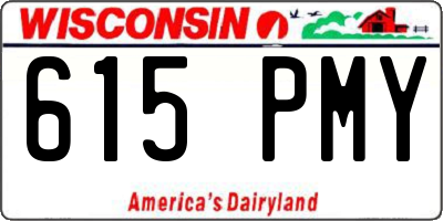 WI license plate 615PMY
