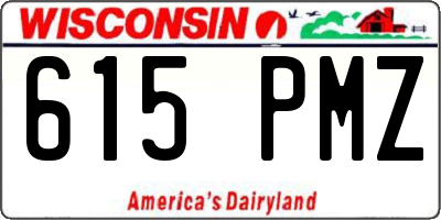 WI license plate 615PMZ