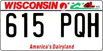 WI license plate 615PQH