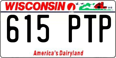 WI license plate 615PTP