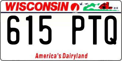 WI license plate 615PTQ