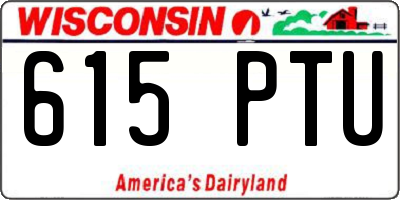 WI license plate 615PTU