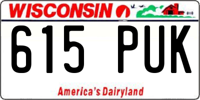 WI license plate 615PUK
