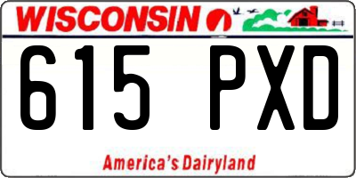 WI license plate 615PXD