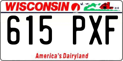 WI license plate 615PXF
