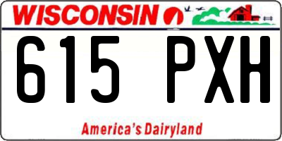 WI license plate 615PXH