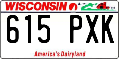 WI license plate 615PXK