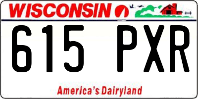 WI license plate 615PXR
