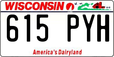 WI license plate 615PYH