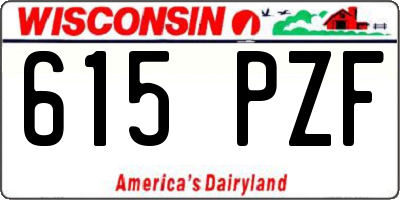 WI license plate 615PZF