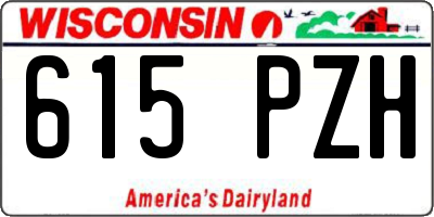 WI license plate 615PZH