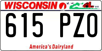 WI license plate 615PZO