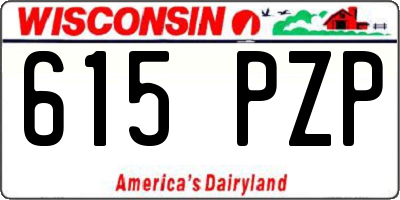 WI license plate 615PZP