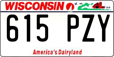 WI license plate 615PZY