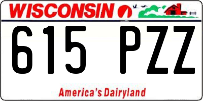 WI license plate 615PZZ