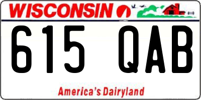 WI license plate 615QAB