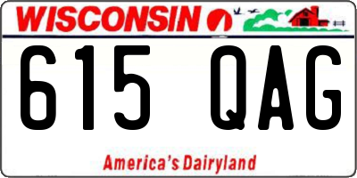 WI license plate 615QAG