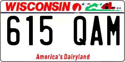 WI license plate 615QAM