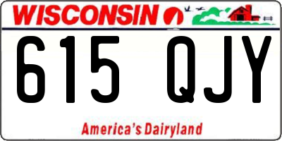 WI license plate 615QJY