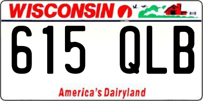 WI license plate 615QLB