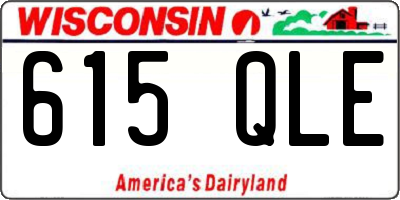 WI license plate 615QLE