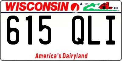 WI license plate 615QLI