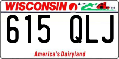 WI license plate 615QLJ
