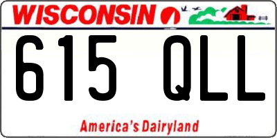 WI license plate 615QLL